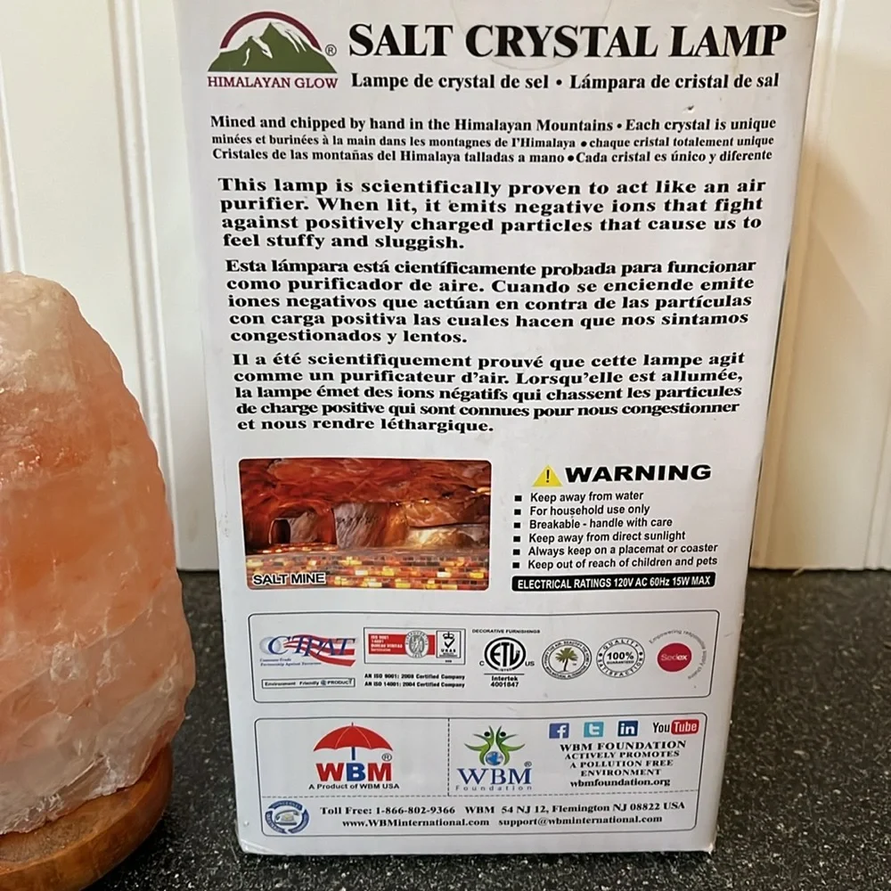 Himalayan Salt Crystal Lamp Glow Nightlight